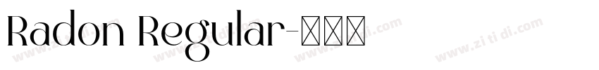 Radon Regular字体转换 Radon Regular字体转换